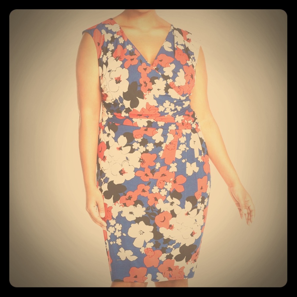 Faux Wrap Adrianna Papell Sheath Dress Nordstrom
